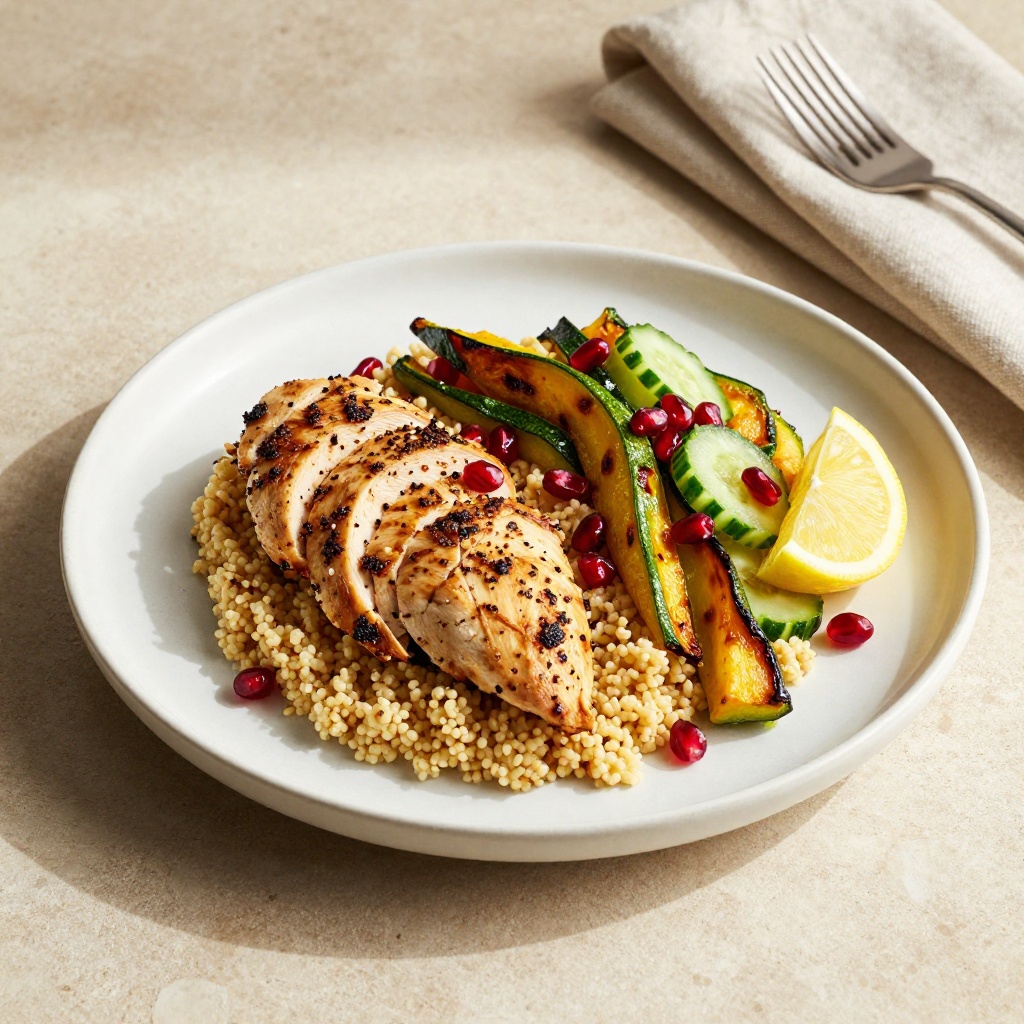 Za’atar chicken couscous plate